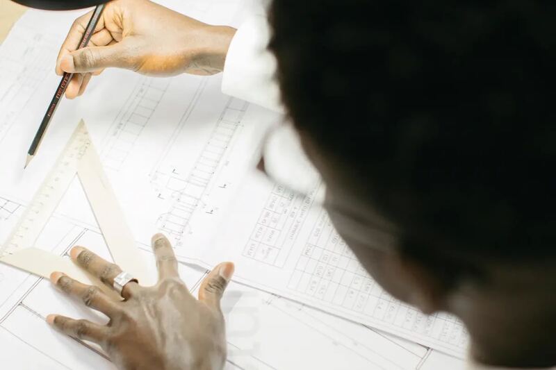 Creative planning notes and design sketches